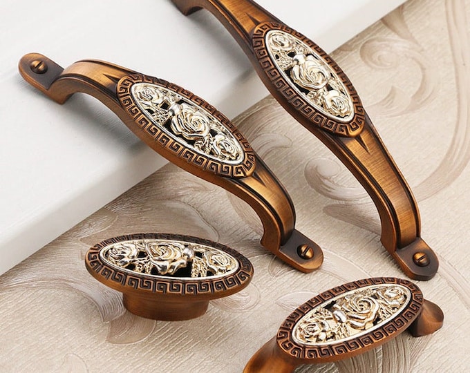 1.25 Vintage Black Drawer Handles Knobs Pulls Dresser Etsy