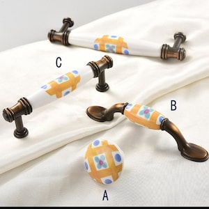 3" 3.75" 5" Ceramics Door Knob Drawer Pulls Handles Dresser Handles Knobs Cabinet Knobs Pulls Wardrobe handles Kitchen Hardware 76 96 128mm