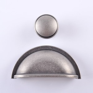 3" Cup Dresser Pulls Handle Iron gray Door Handles Knobs Drawer Handles Pulls Knobs Cabinet Pull Knobs Hardware Round Knobs Pulls 76mm