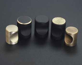 Black Door Knobs Pulls Brass Cylinder Knobs Pulls Drawer knobs pulls Dresser handle Knob Cabinet Pulls Knobs Wardrobe knob Cupboard Hardware