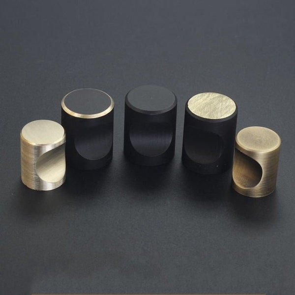 Black Door Knobs Pulls Brass Cylinder Knobs Pulls Drawer knobs pulls Dresser handle Knob Cabinet Pulls Knobs Wardrobe knob Cupboard Hardware