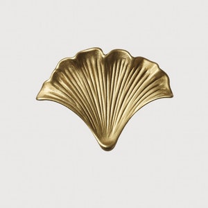 Gold Fan Dresser pulls Handle Ginkgo Leaf Drawer knobs Cabinet Pulls Knobs Wardrobe plant knob pull Cupboard Handles Pulls knobs Hardware