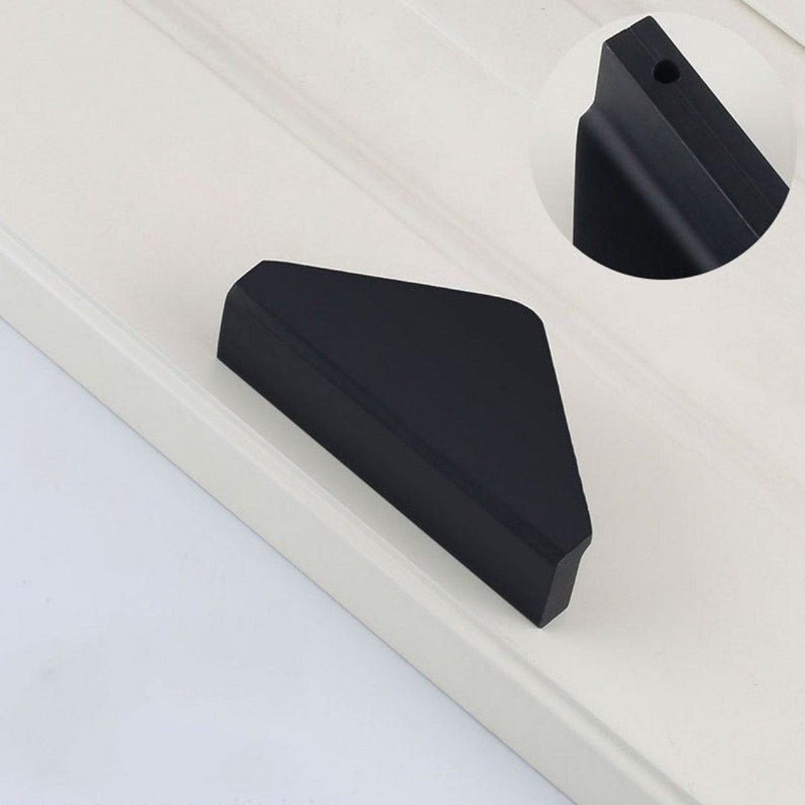 2.5 Black Triangle Handles Door Handle Drawer Pulls Knob Etsy