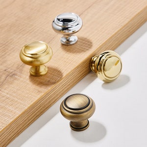 Brass Round Knob Chrome cupboard knob Drawer knobs pulls Dresser knob drawer pull handles Wardrobe knob Cabinet Knobs pulls handle Hardware