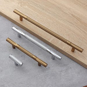 3.75" 5" Chrome Round stick rod Drawer handle pulls Dresser handle T knobs and pulls Cabinet Handles Pulls Wardrobe handles cabinet hardware