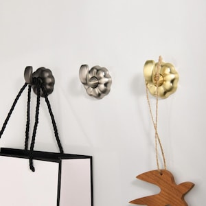 Gancho de pared con forma de calabaza para decorar, gancho para abrigos, gancho para ropa, gancho para mochilas, colgador de hardware, gancho para ropa de oro cepillado, gancho para pared para baño, gancho para bufandas y sombreros