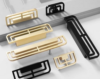1.25&quot; 2.5&quot; 3.75&quot; Vintage Gold Drawer Handles Knobs pulls Dresser handle Pulls Cabinet Pulls handle Wardrobe handles knob Hardware 32 64 96mm