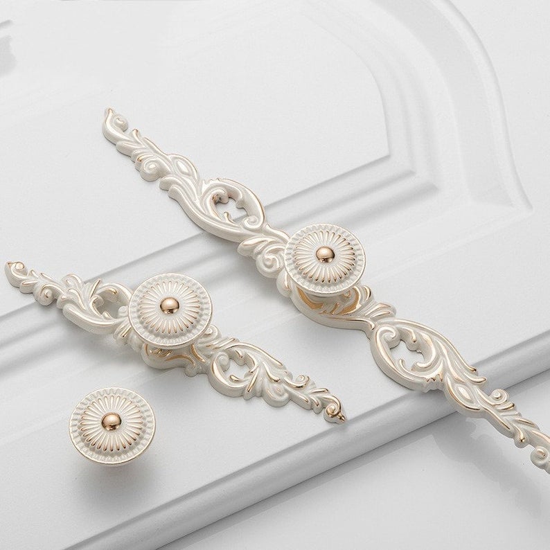 3.75" 5" Céramique Craquelée Poignées De Porte Tiroir Poignées Poignée Bouton Commode Poignée Boutons Armoire Poignée Poignées Armoire Poignées 96 128