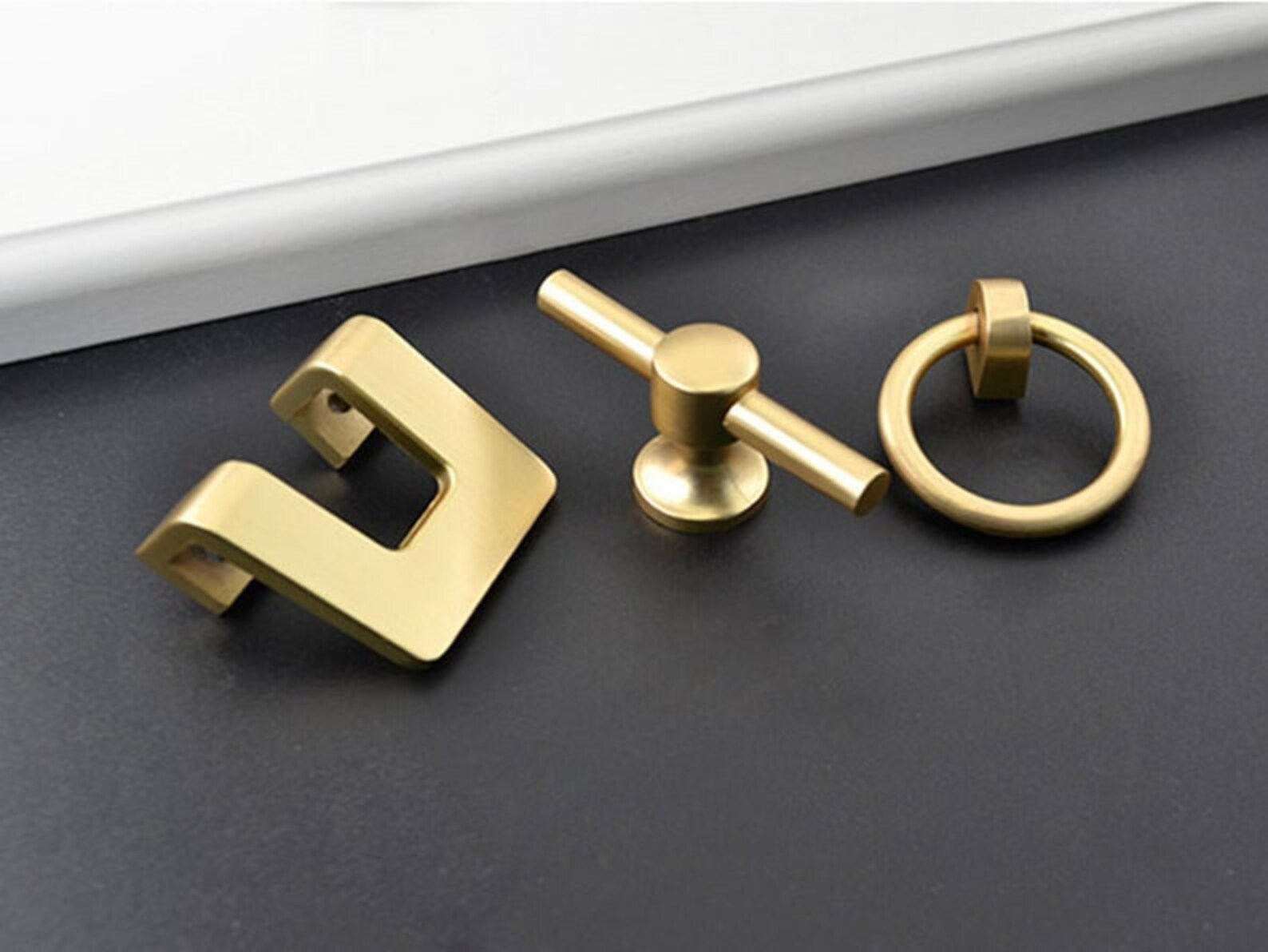 Gold Ring Pulls Drawer Pull Knob Handles Dresser Handle Knobs Etsy