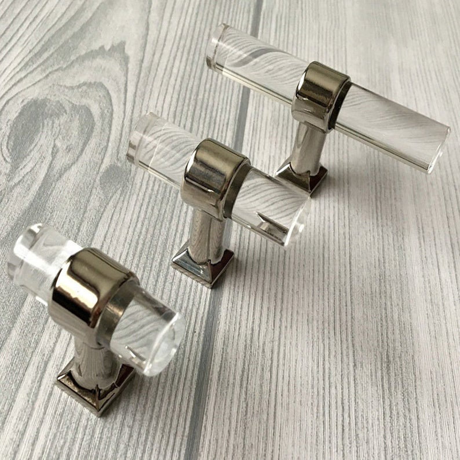 Clear Acrylic Pulls Handles Kitchen Pulls Handles Dresser Etsy UK