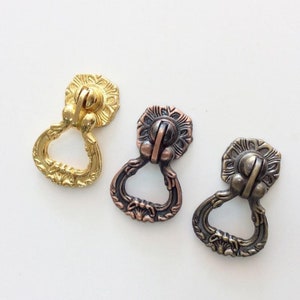 Ring Pulls Vintage Drawer pulls  Dresser Knobs Handles Cabinet Knobs Pulls Closet Wardrobe Pulls Wardrobe Handles Furniture Hardware