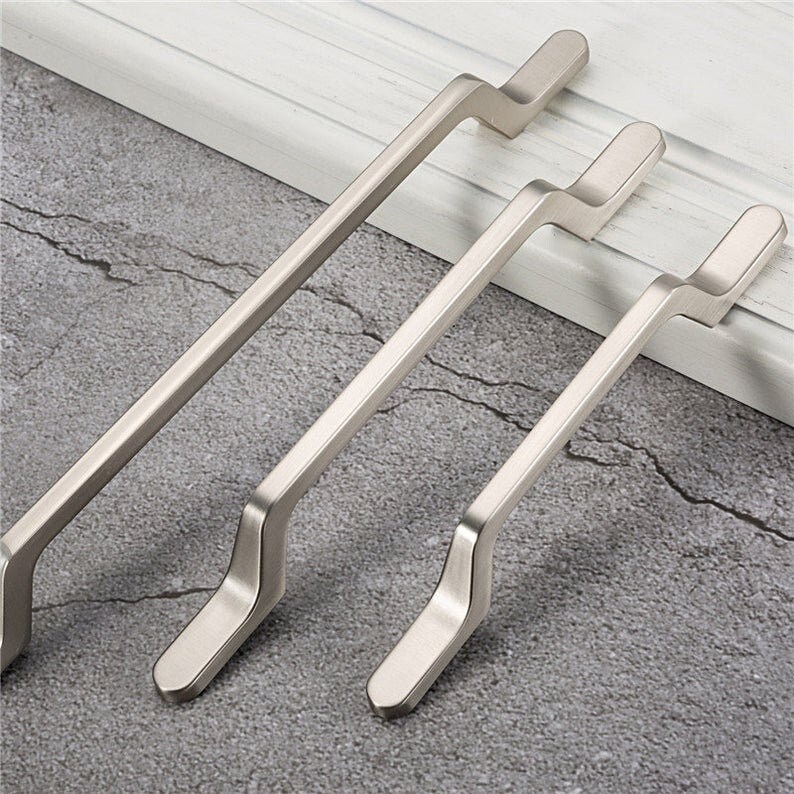 3.75" 5" 7.5" Black Door Handles Brushed Nickel Drawer pulls Handle Dresser handle Cabinet Handle Pulls Knobs Wardrobe Handles 96 128 192mm