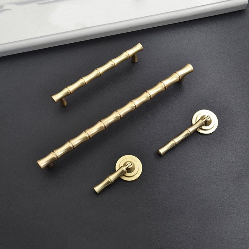 Worgeous Single Hole Drawer Handles Decorative Cabinet Knobs For Dressers Wardrobes Kitchen Cabinets Brass Hardware Easy To Install - View #3