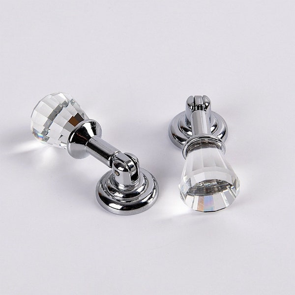 Bathroom Pulls Crystal Etsy