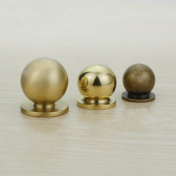 Maniglia per porta Sfera in bronzo Manopola a foro singolo Sfera Maniglia per cassetto Maniglia per comò Maniglia per armadio moderna Manopole Maniglia per armadio Maniglia per armadio