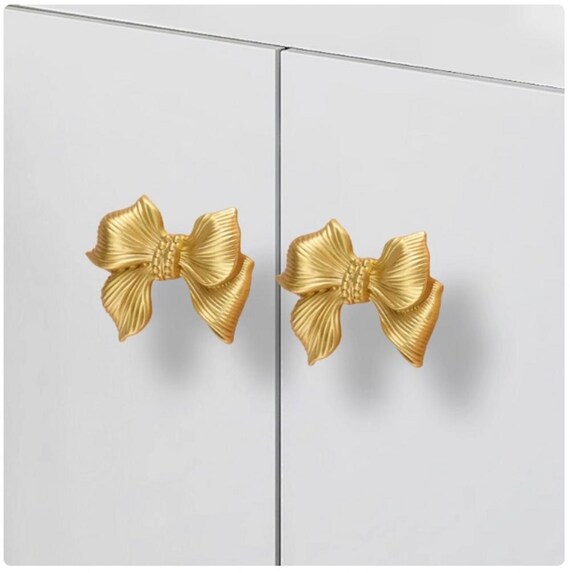 Brass Bow Tie Knob Gold Drawer Knobs Dresser Drawer Pulls Cabinet Pulls  Knobs Wardrobe Knob Pull Cupboard Handles Pulls Cabinet Hardware - Etsy