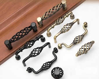 3.75" 5" Vintage Cage Drawer Handles Knobs pulls Dresser handle Pulls Cabinet Pulls Knobs Closet handle wardrobe knobs Hardware 96 128mm