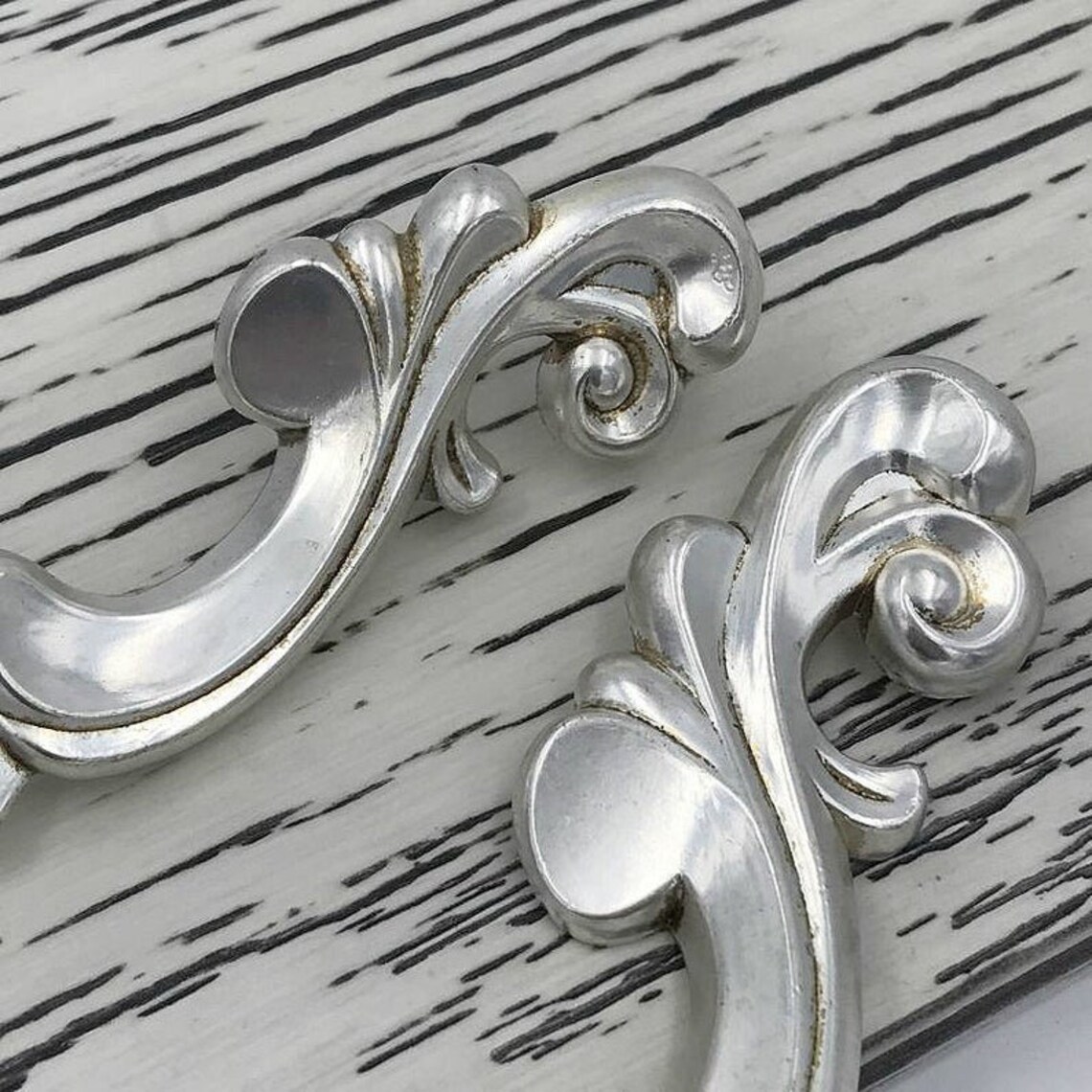 3.75 5 Door Handle Antique Silver Cupboard Pulls Etsy