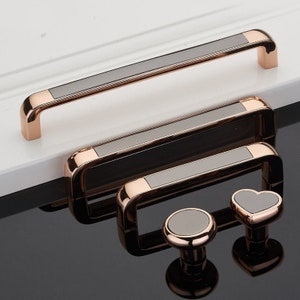 3,75 "5" 6,3" Silber Schubladengriffe zieht Knopf Kommode Griff Knöpfe Moderne Schrankgriffe Knöpfe Schwarz Kleiderschrank Griff Knopf 96 128 160mm