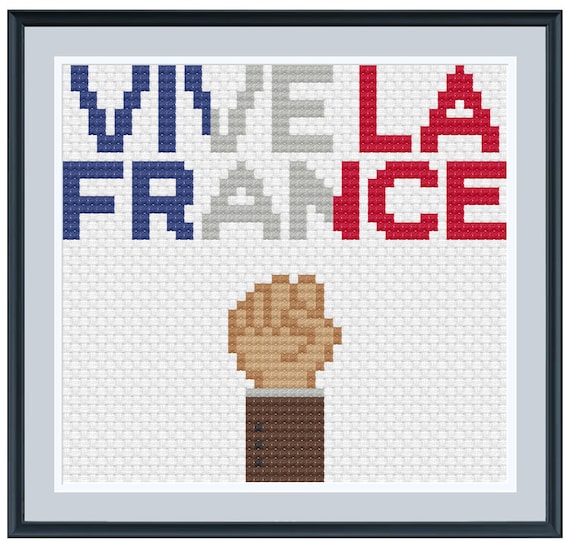 Vive La France Marius Fist Les Miserables Cross Stitch Pattern PDF Download  ONLY 