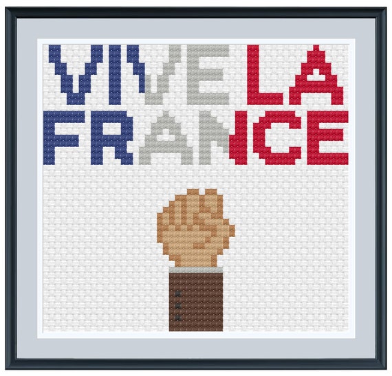 Vive La France Marius Fist Les Miserables Cross Stitch Pattern PDF Download  ONLY 