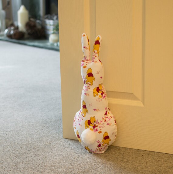 Winnie The Pooh Fabric Doorstop Nursery Bunny Bookend Etsy