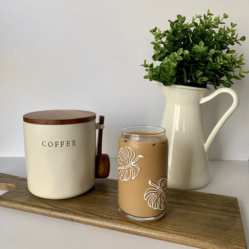 Mason Jar Iced Coffee Cup Glass Coffee Cup Iced Coffee Etsy