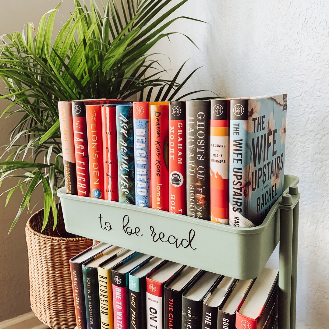 Book Cart Sticker Etsy