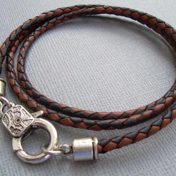 Mens Leather Bracelet Lobster Claw Etsy