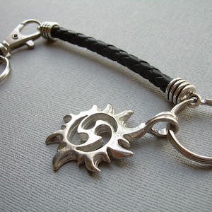 Braided Tribal Leather Keychain, Keychain, Leather Keychain, Valet Key Chain,  Accessory, Mens, Womens, Tribal, Mens Keychain, Mens Gift