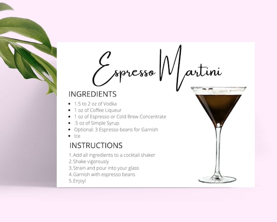 Espresso Style Martini Recipe