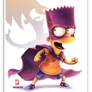 Bartman - A3 Poster Print - Simpsons Illustration