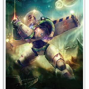 Buzz l'Éclair - impression poster A3 - Illustration Toy Story