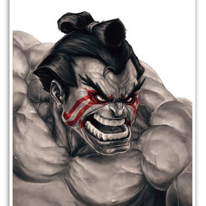 E Honda - A3 Poster Print - Street Fighter Illustration