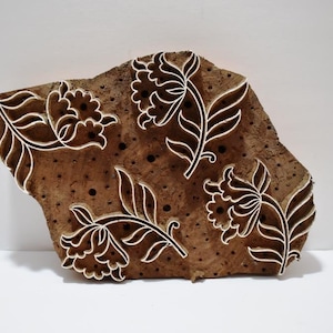 Indian Hand Carved Wooden Printing Blocks Wooden Printing Stamps Textile wood printing Stamps wood printing block VINTAGE FLORAL Large Sized