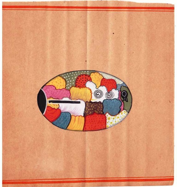 1980 年代のヴィンテージ インドの美しいミニチュア絵画、タントラの