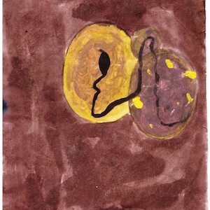 Vintage old Tantra Painting on old paper Snake tantra tantric art painting