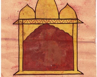 Tantra Painting Tantric Art Painting Neo Tantra Temple Painting Vintage Old Paper