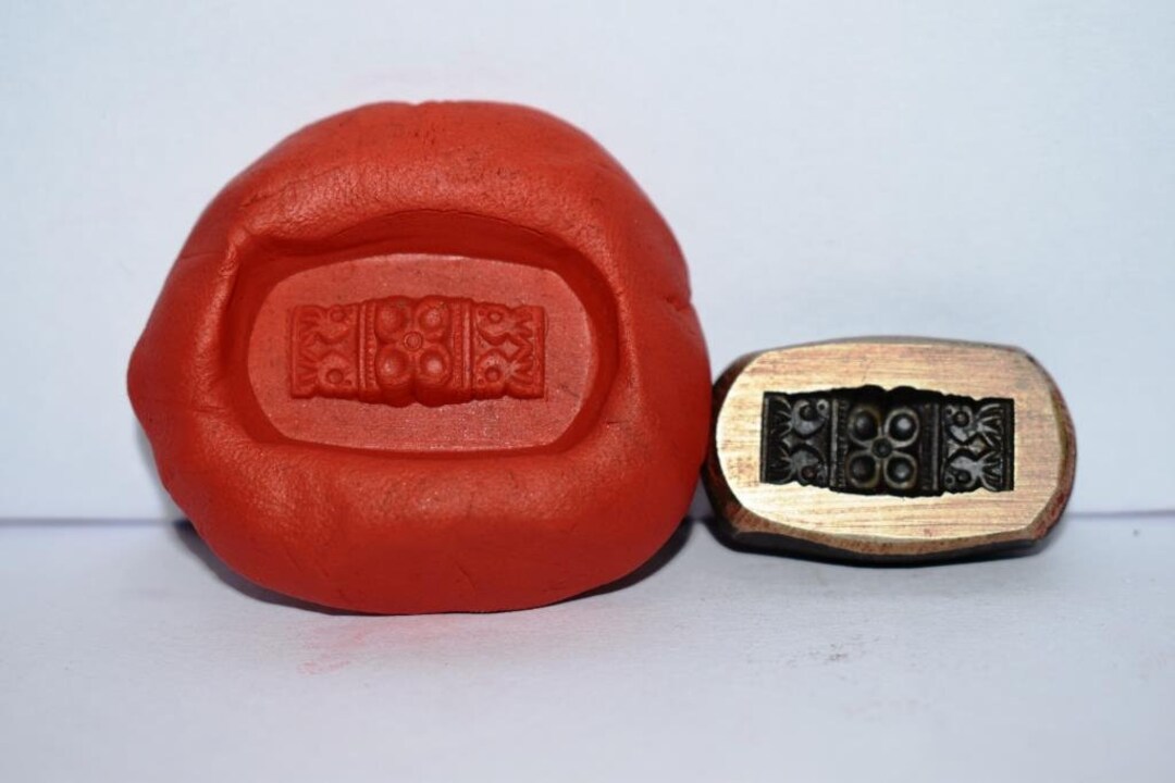 Buy Vintage Indian Brass Jewelry Making Tool Mould Stamp Dye Wax Seal