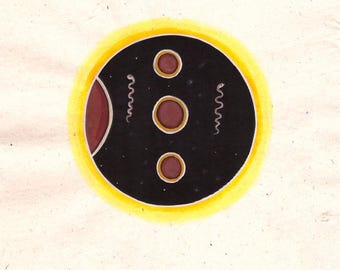 Jahrgang 1980 indische Tantra Malerei auf altem Papier von Tantra Tantra Kunst Schlange Kundalini Bindu Balance Energie Meditation Kunst spirituelle