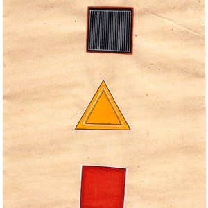 Vintage 1980's Indian Tantra Painting on old Paper of Tantra Tantric art Geometric series Meditation art Spiritual unique art gift