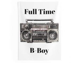 Boombox B-Boy breakdancer decoración de pared cultura hip hop de la vieja escuela tela decorativa