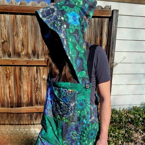 Forest Fractals Patchwork Hooded Overalls Men&#39;s XL/2X