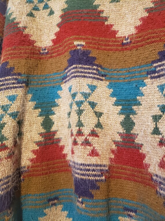 Rainbow Vintage 80's Aztec Pattern Sweater - image 2