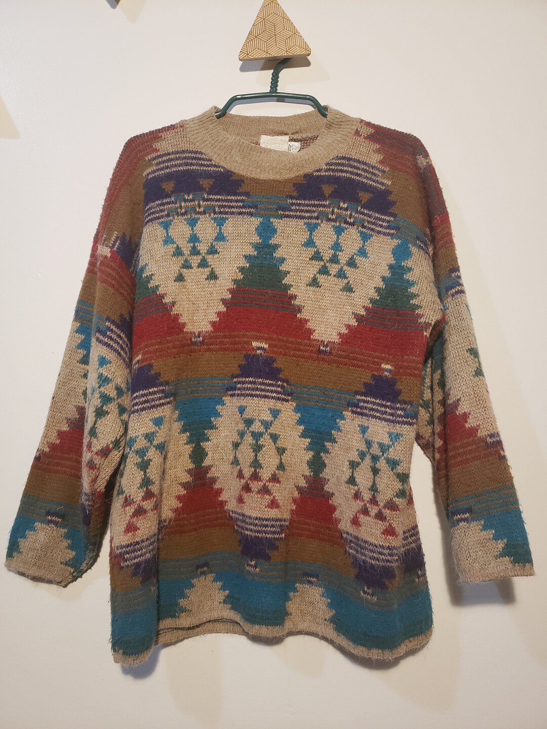 Rainbow Vintage 80's Aztec Pattern Sweater - Etsy