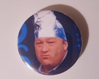 Alex Jones Tin Foil Hat Latge 2.25 inch Pinback Button