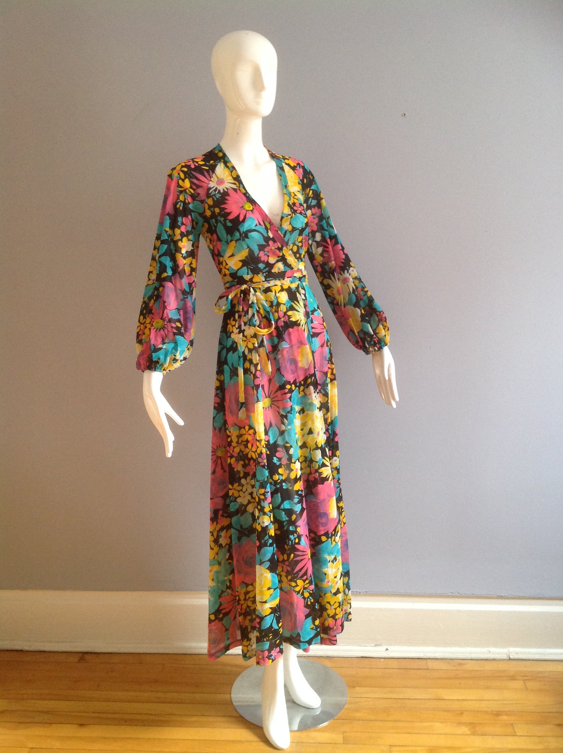 maxi dress hawaii Hawaii Maxi Silk Dress Small