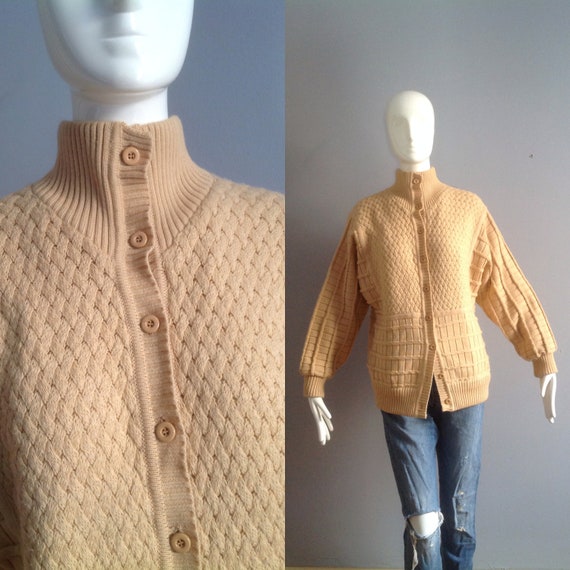 Buy Vintage Courreges Paris Sweater Jacket 80s Cozy Oversize Wool 