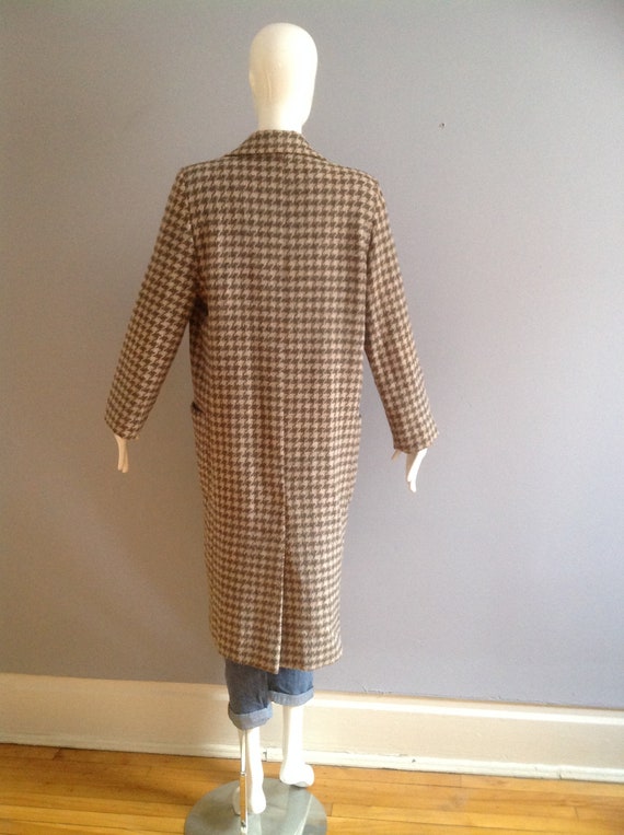 Vintage 80s Wool Plaid Coat ~ Boxy Oversize Blaze… - image 8