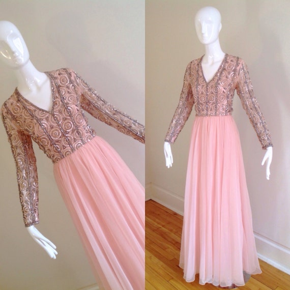 sequin top maxi dress with chiffon skirt